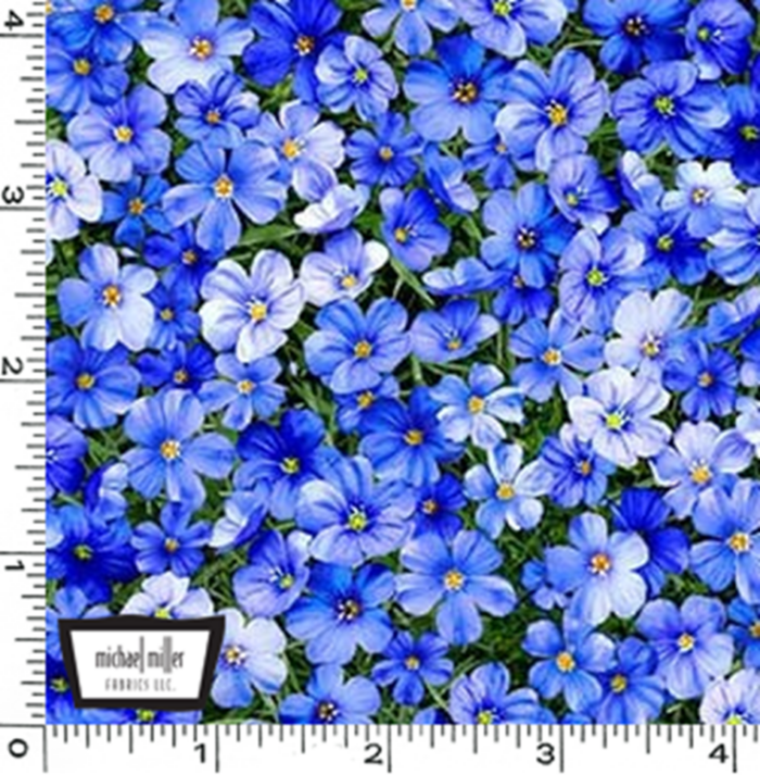 Summer Sunflowers Promise Meadow Cobalt Fabric 110cm wide (per metre)
