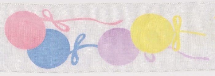 40mm Blue / Pink / Mauve / Yellow Organza Ribbon