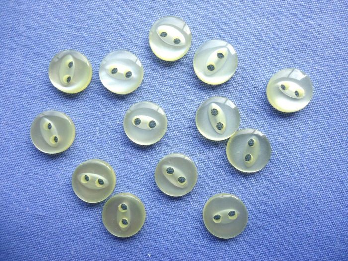 9mm Lemon Dolls Buttons - set of 10