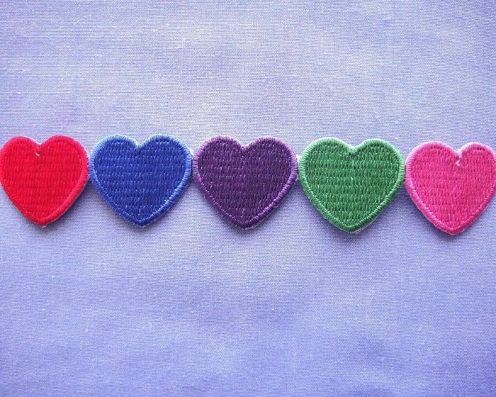 Bright Hearts Iron-on Motif