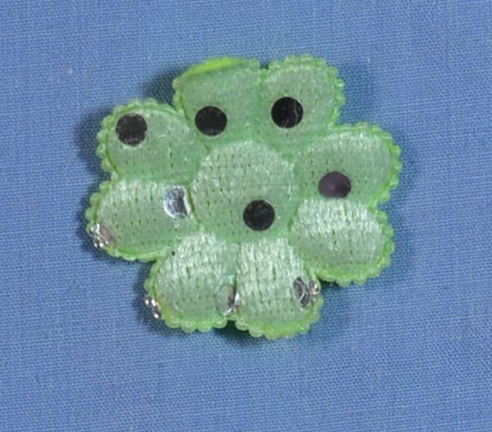 Green Sparkle Flower Motif