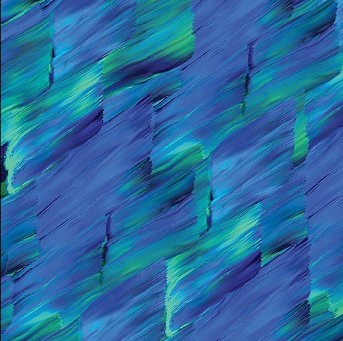 Patio Splash: Colour Strokes Blue Cotton Fabric 110cm Wide (per metre)