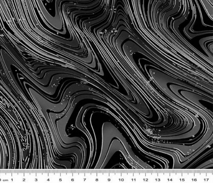 Petal Paradise - Charcoal Marble Swirl Cotton Fabric (per metre)
