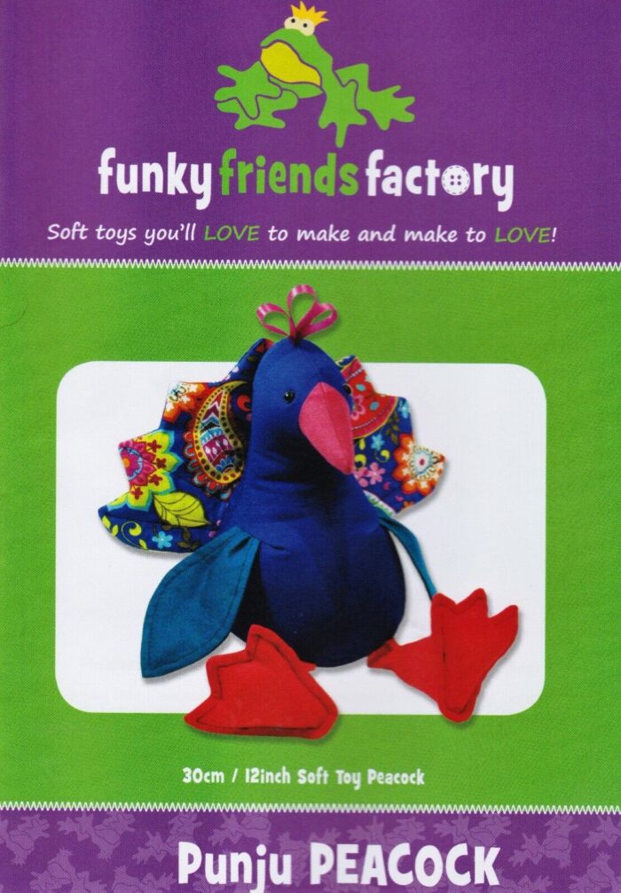 Punju Peacock Soft Toy Pattern by Funky Friends Factory