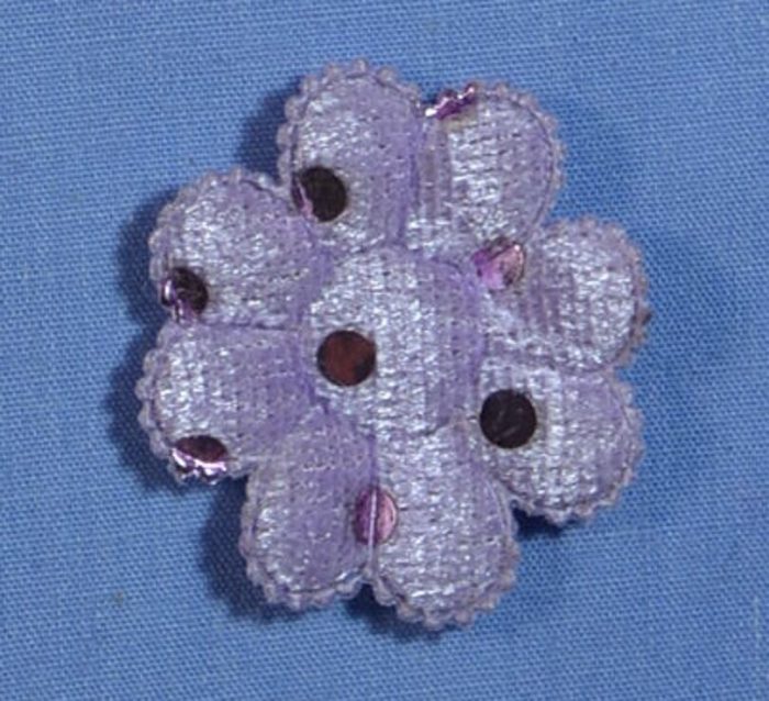 Purple Sparkle Flower Motif