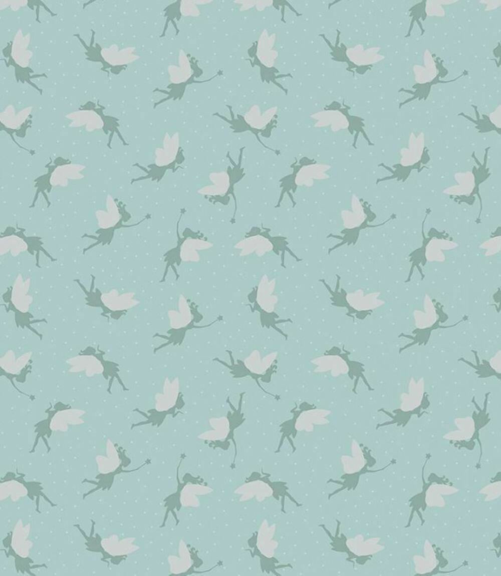 Small Things Mystical & Magical - Fairies on Duck Grey Cotton Fabric (per metre)