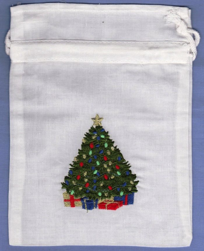 Victoria Linen "Christmas Bag - Christmas Tree" 15 x 20cm