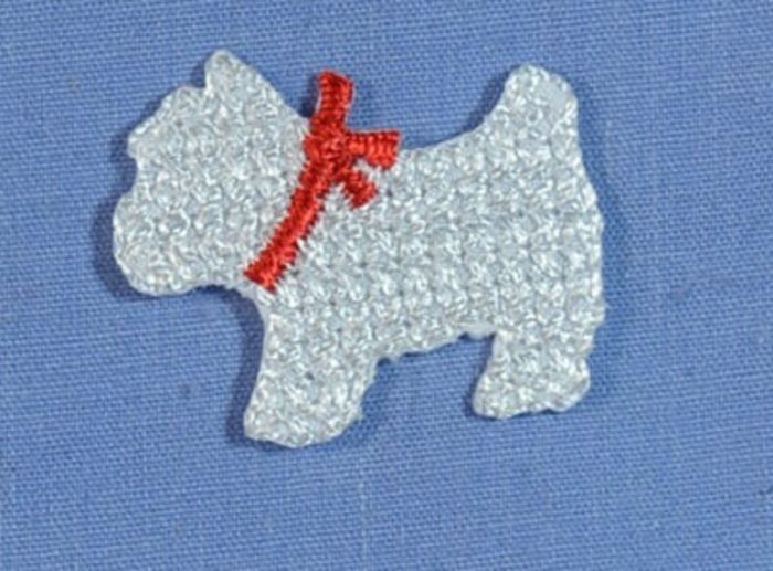 White Scotty Dog Motif