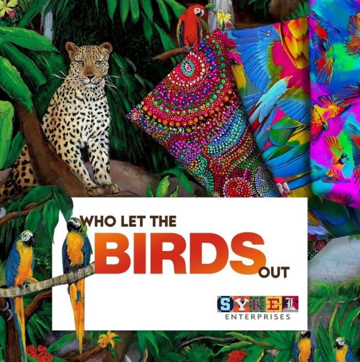 Who Let the Birds Out: Leopard Cotton Fabric 110cm wide (per metre)