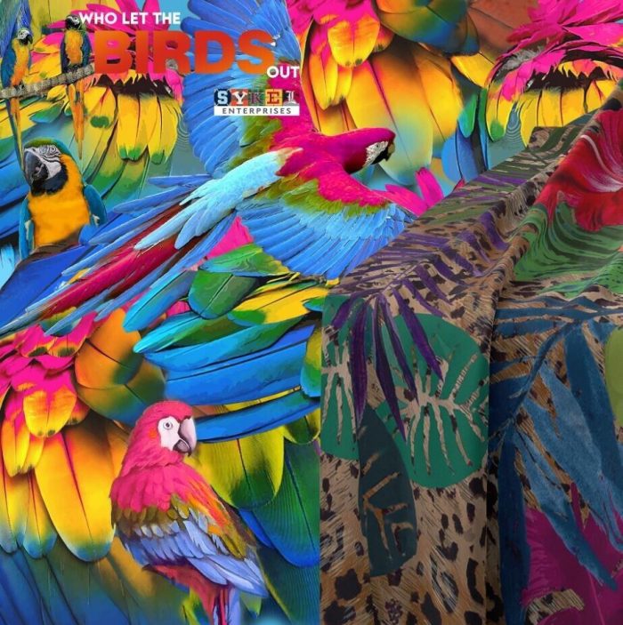 Who Let the Birds Out: Leopard Cotton Fabric 110cm wide (per metre)