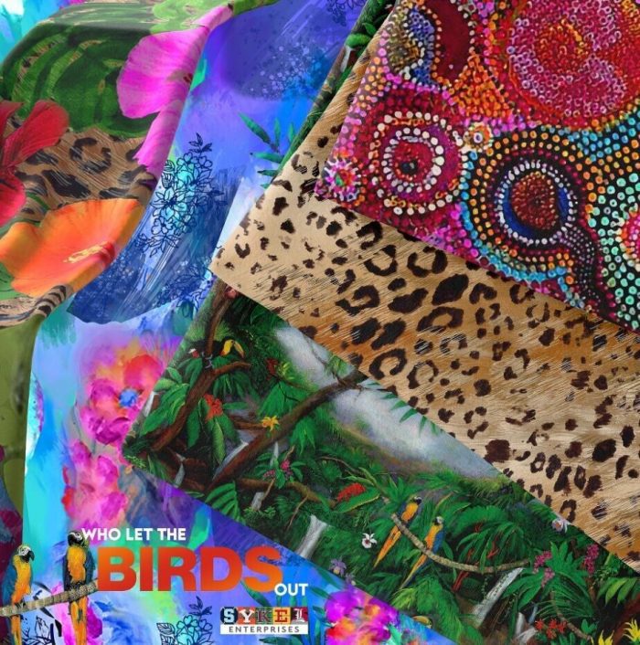 Who Let the Birds Out: Leopard Cotton Fabric 110cm wide (per metre)