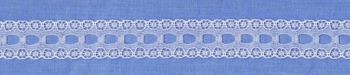 15mm White Insertion Lace (x 3 metres)