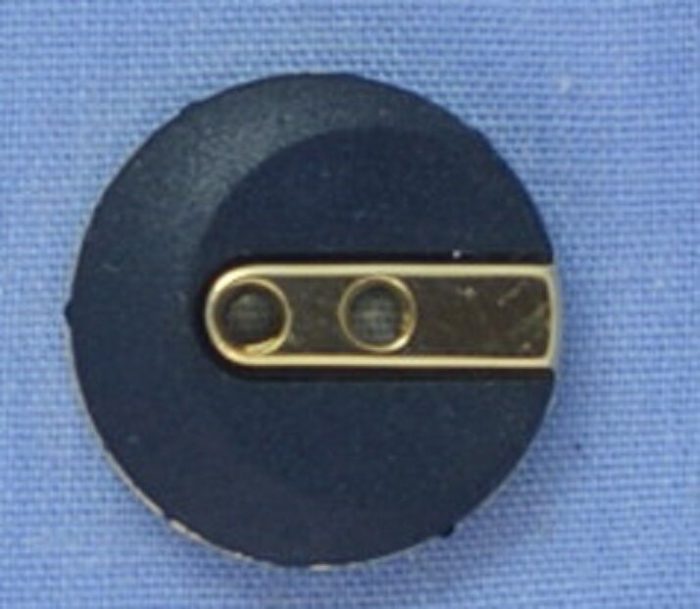 16mm Black / Gold 2 Hole Button