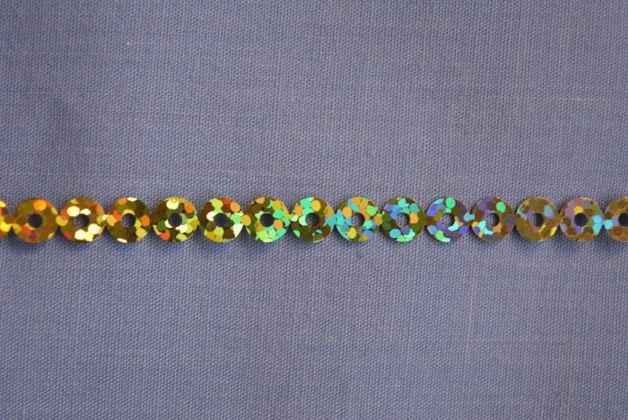 5mm Gold Laser Cut Sequins In A Chain (x 2 metres)