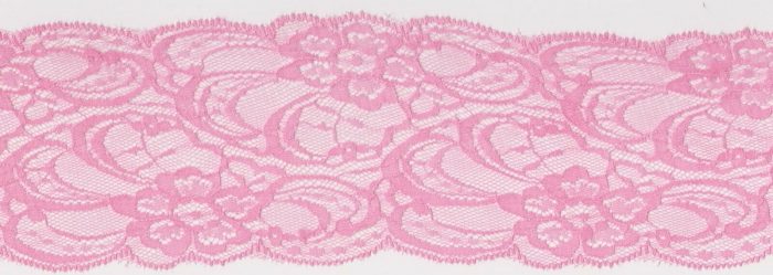 80mm Pink Nylon Lace Edging (x 4 metres)