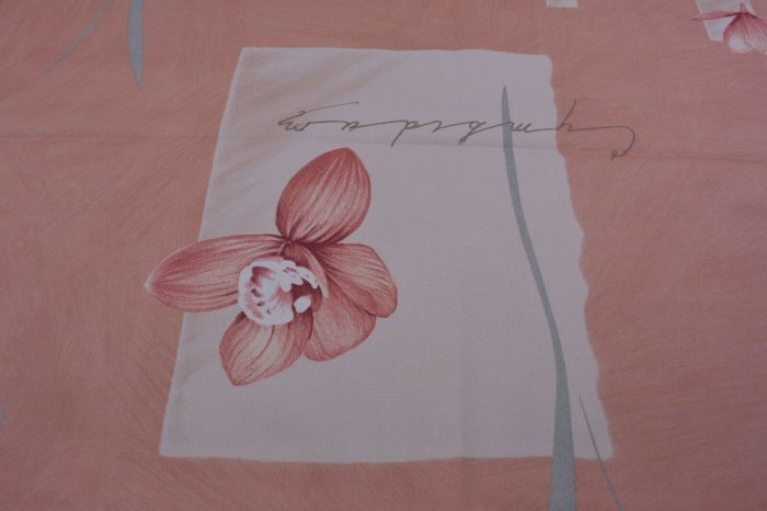 Apricot Floral Panel Upholstery / Furnishing Fabric 140cm wide (x 1.95 metres)
