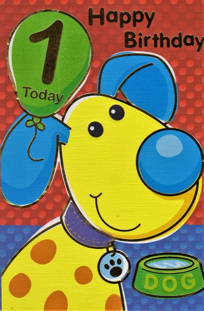 Happy Birthday 1 Today Greeting Card