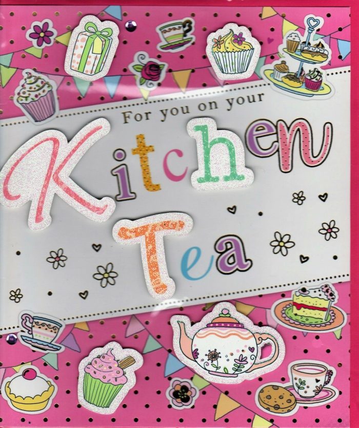 Large Kitchen Tea Greetiing Card