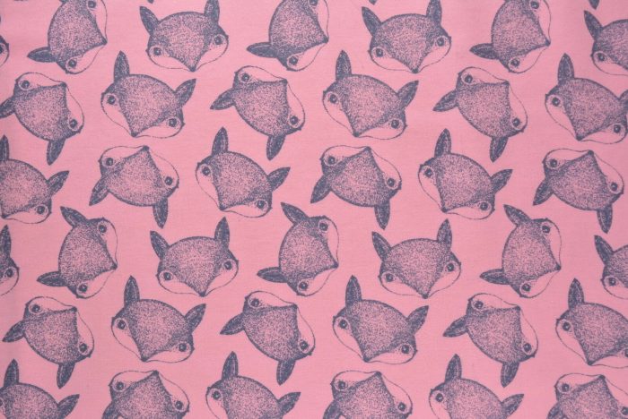 Pink Squirrel Flannelette Fabric 108cm Wide (x 1.7 metres)