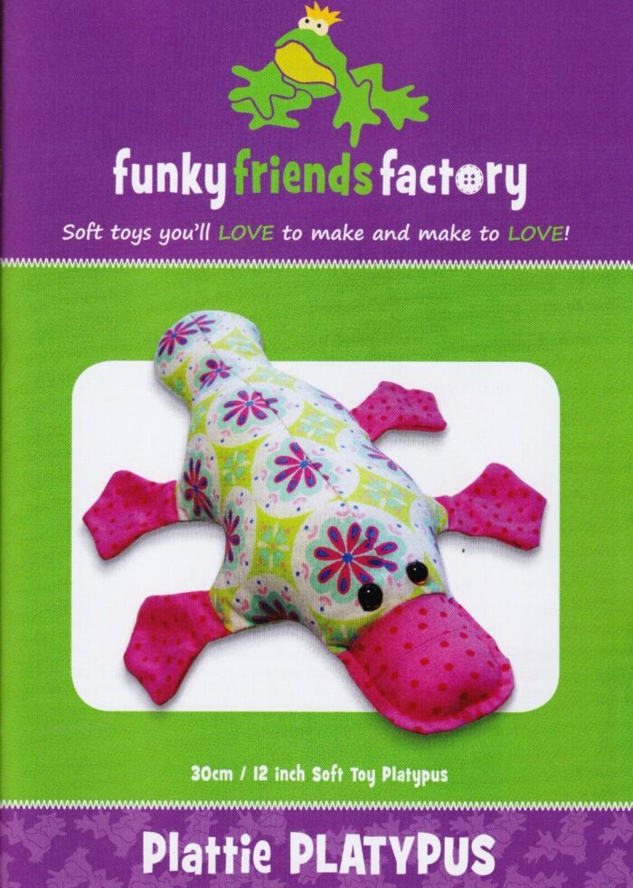 Plattie Platypus Soft Toy Pattern by Funky Friends Factory