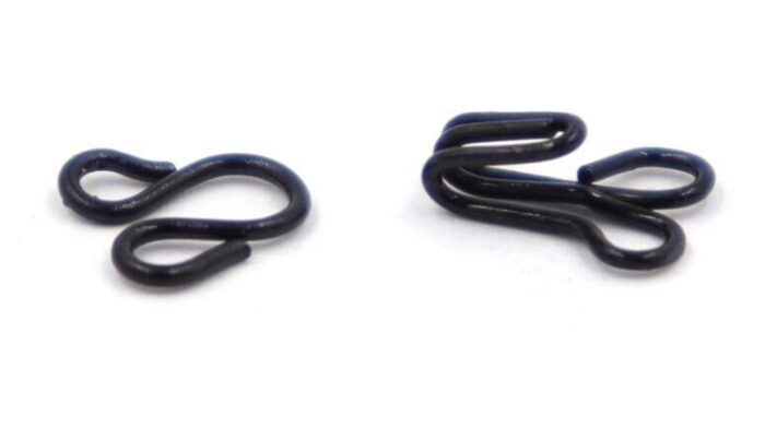 Sullivans Black Hooks and Eyes Size 2 (11mm)
