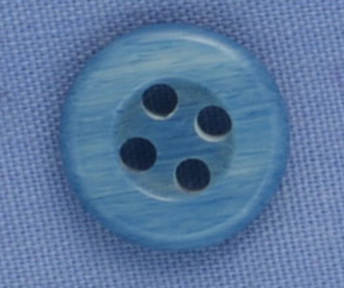 11mm Blue 4 Hole Button (x 3 buttons)