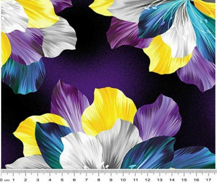 Fat Quarter - Petal Paradise - Flowers Multi Coloured Cotton Fabric
