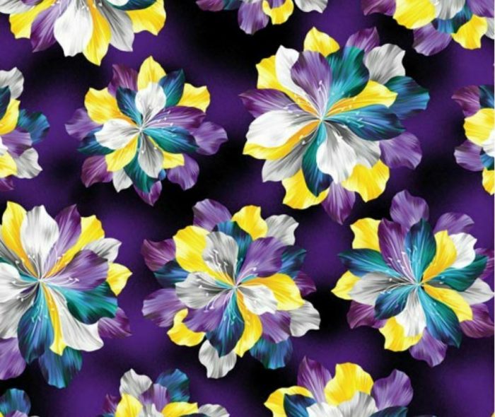 Fat Quarter - Petal Paradise - Flowers Multi Coloured Cotton Fabric
