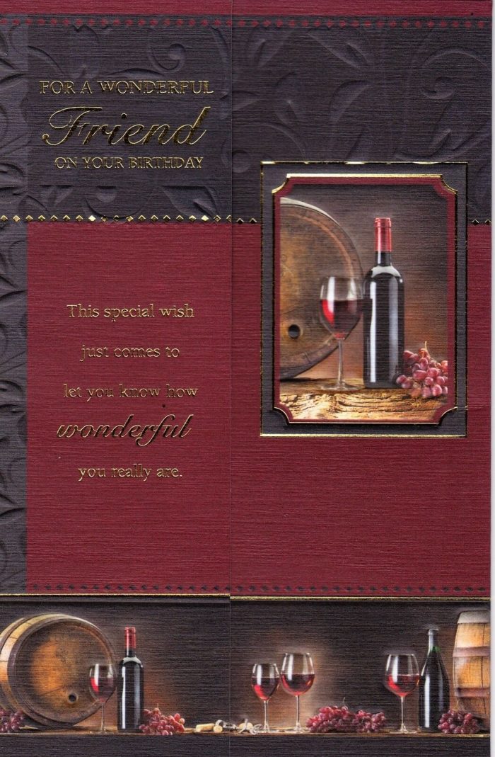 For A Wonderful Friend On Your Birthday Greeting Card
