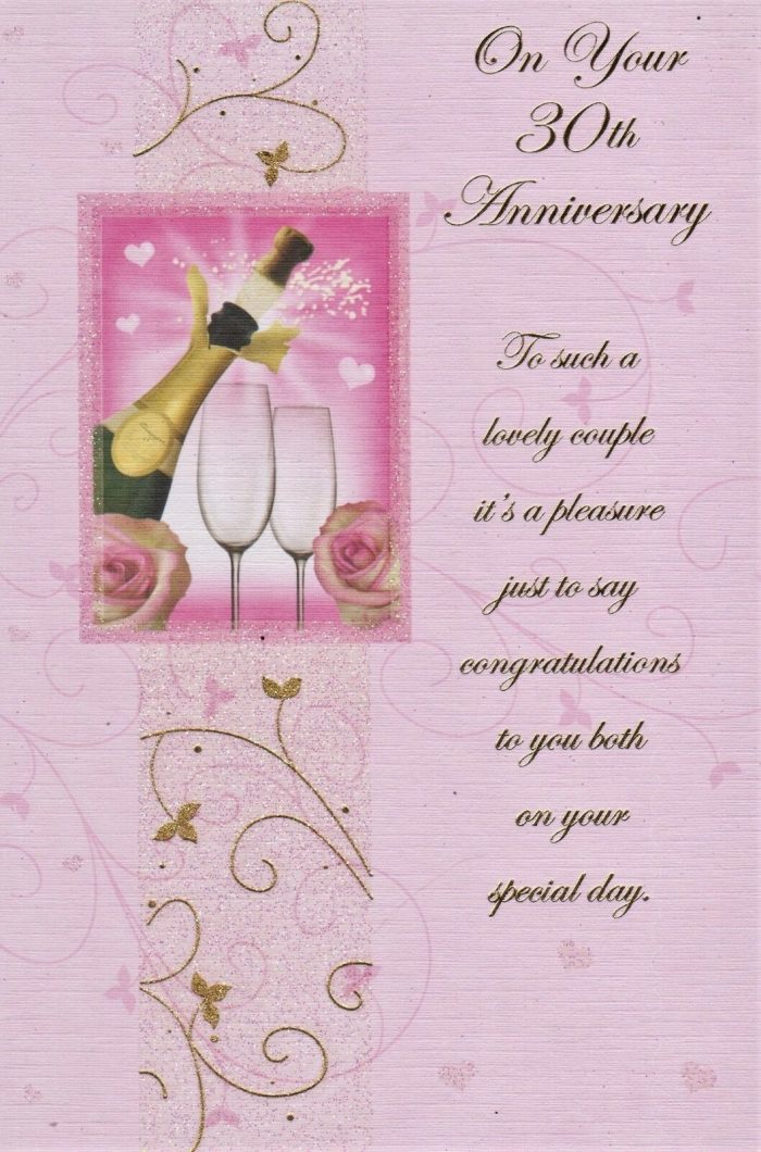 On Your 30th Anniversary Greeting Card
