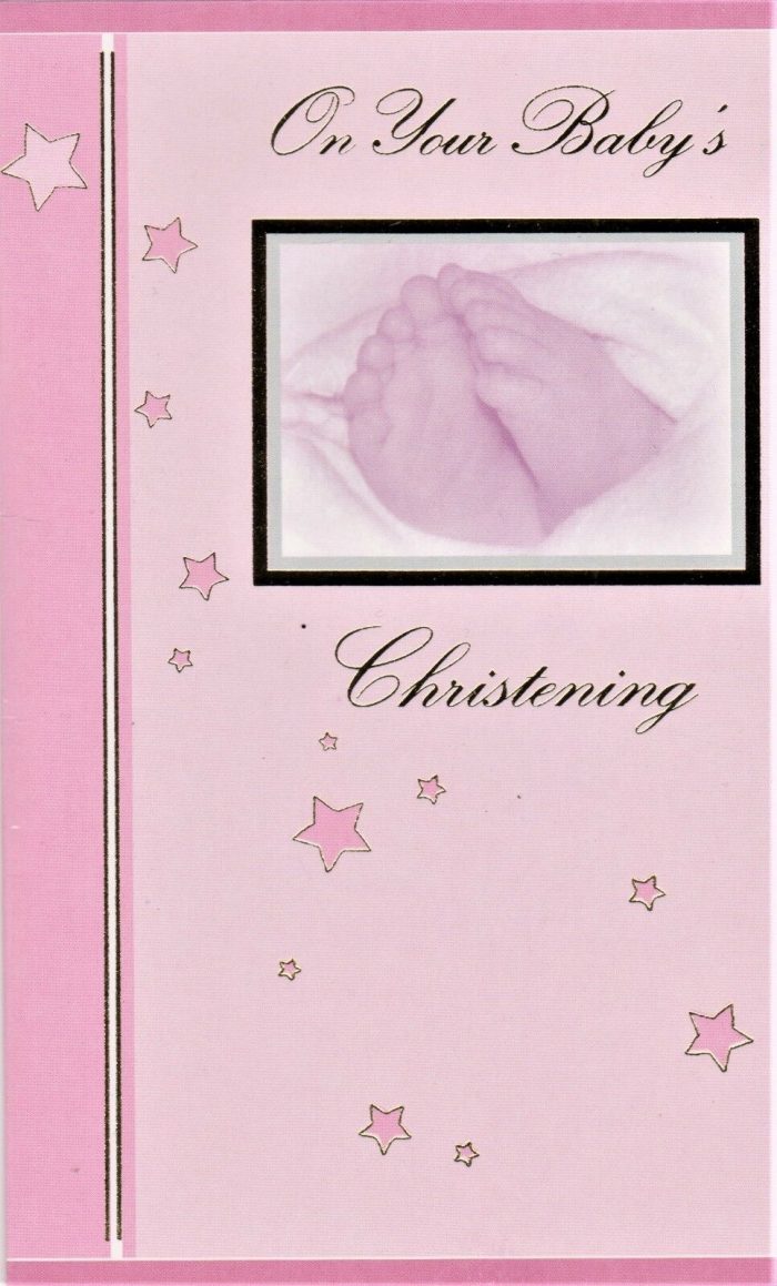 On Your Baby's Christening Card Printed in Australia