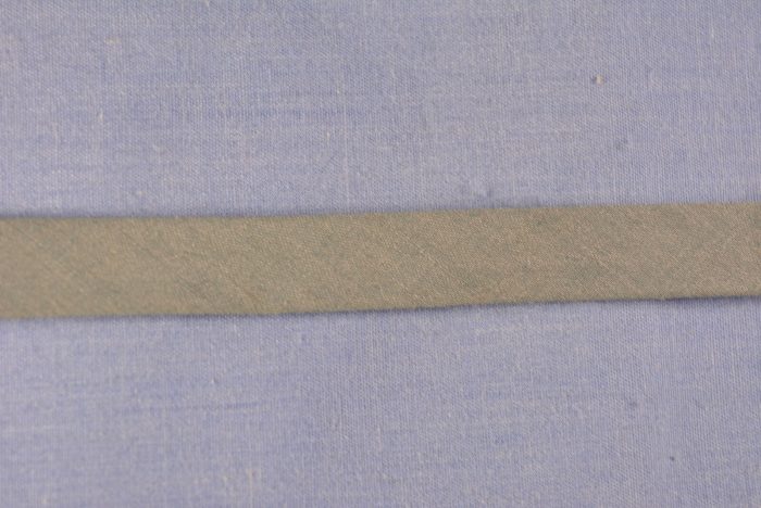 12mm Mid Grey Polycotton Bias   (x 4 metres)