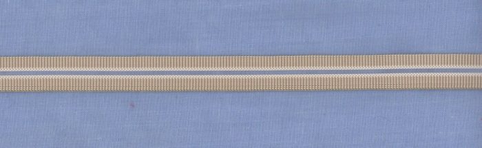 14mm Beige / Cream / Clear Striped Woven Elastic ( x 3 metres)