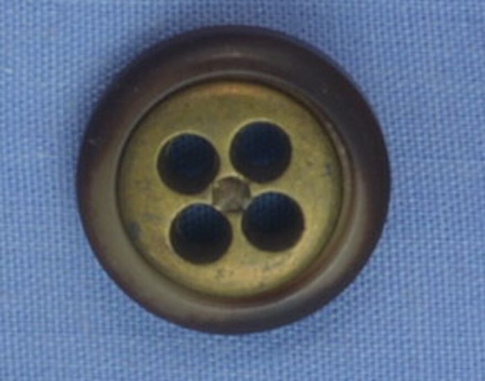 15mm Brown / Cream / Bronze (Dark) 4 Hole Button (per button)