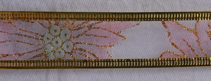 25mm Gold Wire Edged Organza Christmas Ribbon #2 (x 2.7 metres)