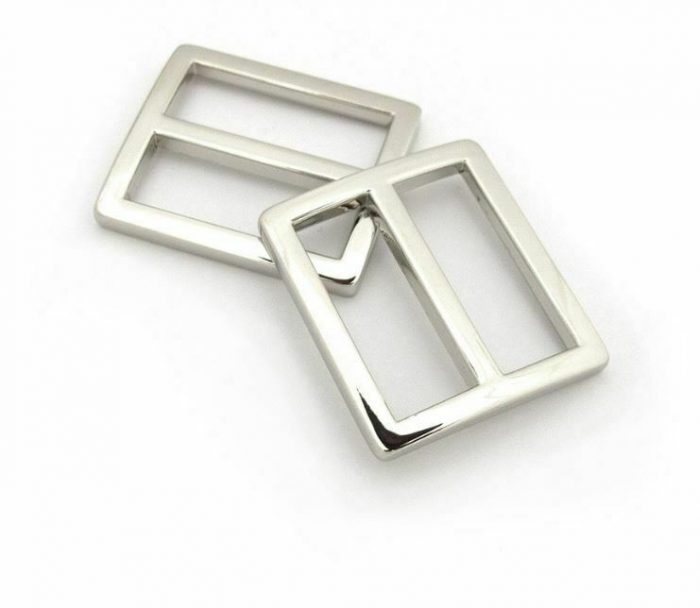 25mm Silver Voodoo Bag Hardware Tri-Glides (Slide Adjusters) 2 pk