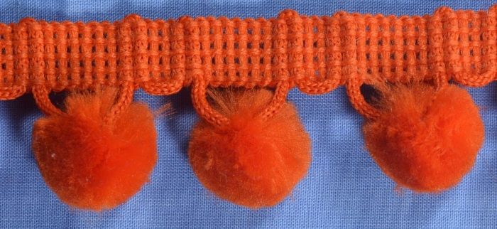 28mm Orange Simplicity Ball Fringe Trim