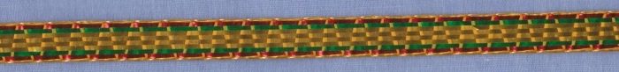 8mm Tinsel Gold / Green / Red Ribbon (x 8.8 metres)