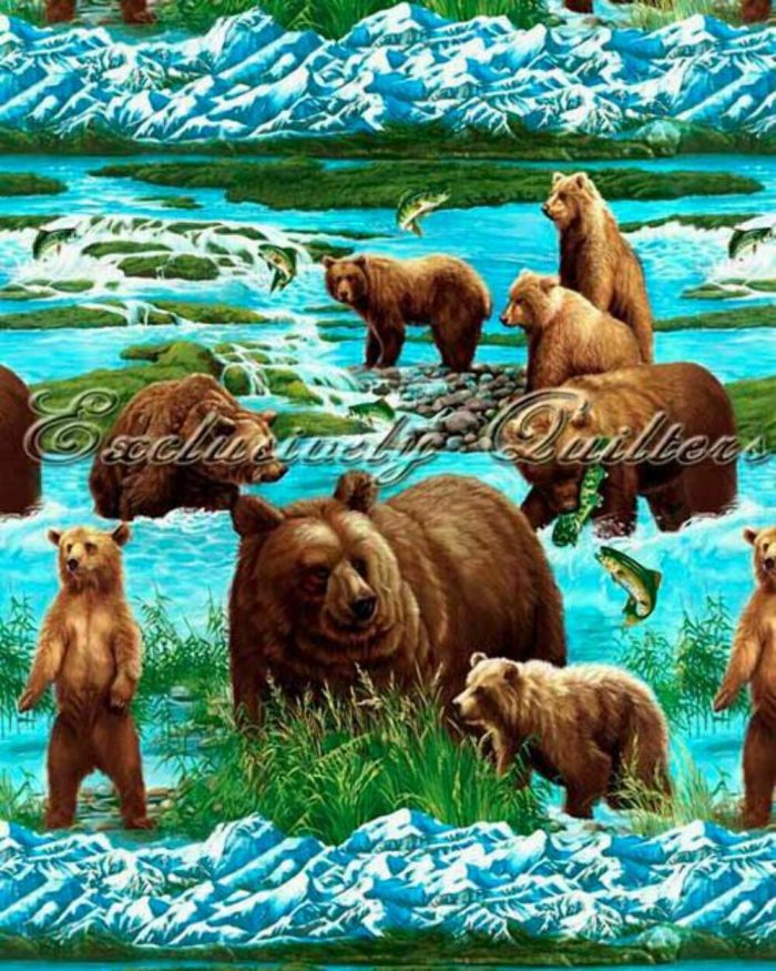 "Bear Mountain" Cotton Fabric 110cm Wide (per 1.2 metres)
