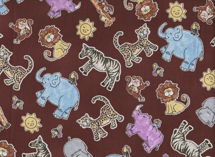 Fat Quarter - Brown Jungle-Rama Cotton Fabric