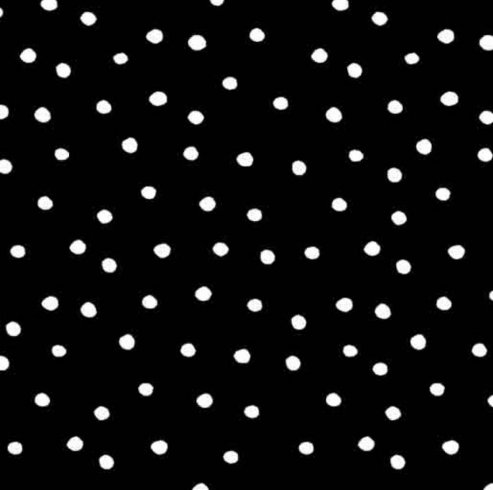 Fat Quarter - Cat Happy - Black Dinky Dots Cotton Fabric
