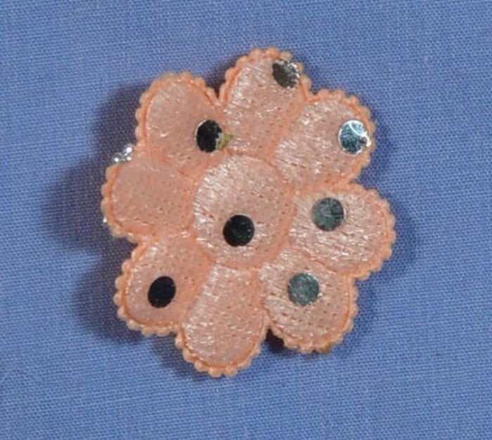 Orange Sparkle Flower Motif