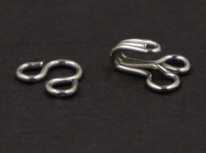 Sullivans Silver Hooks and Eyes Size 2 (11mm)
