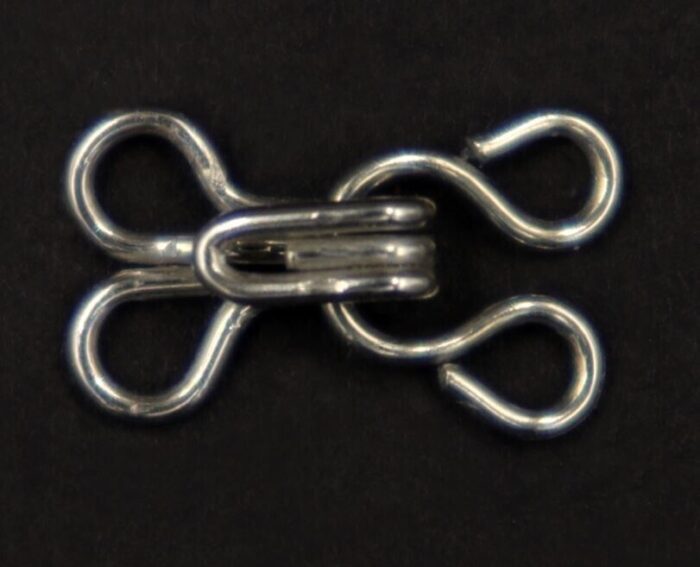Sullivans Silver Hooks and Eyes Size 2 (11mm)