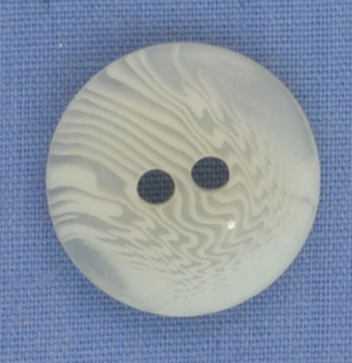 15mm White 2 Hole Button (x 2 buttons)