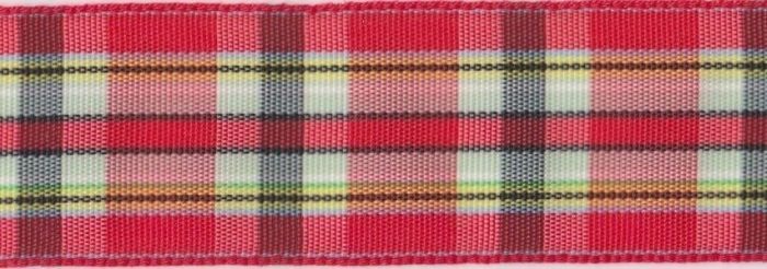 25mm Red / Green Tartan Ribbon