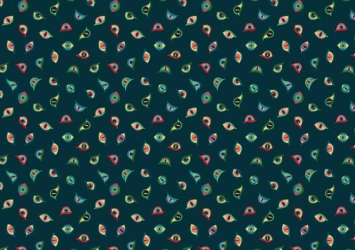 Dragons: Dragon Eyes on Midnight Cotton Fabric 110cm Wide (x 0.35 metres)