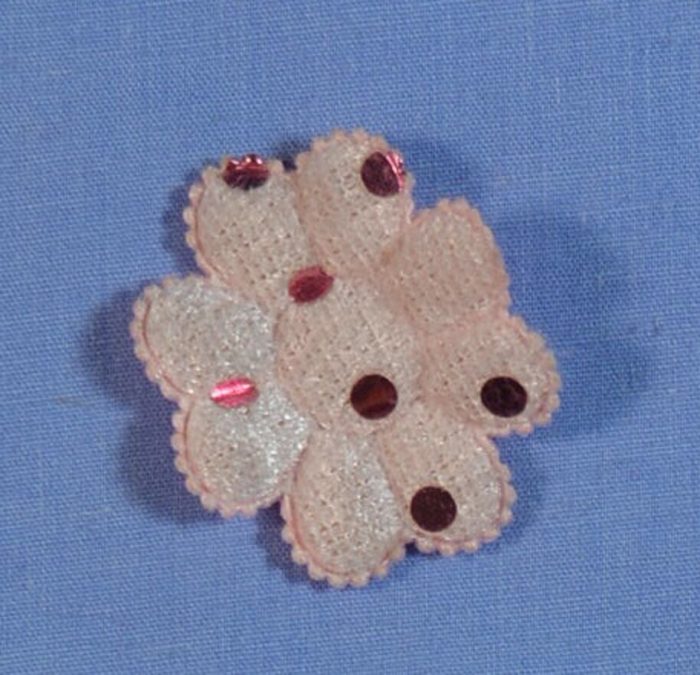 Pink Sparkle Flower Motif
