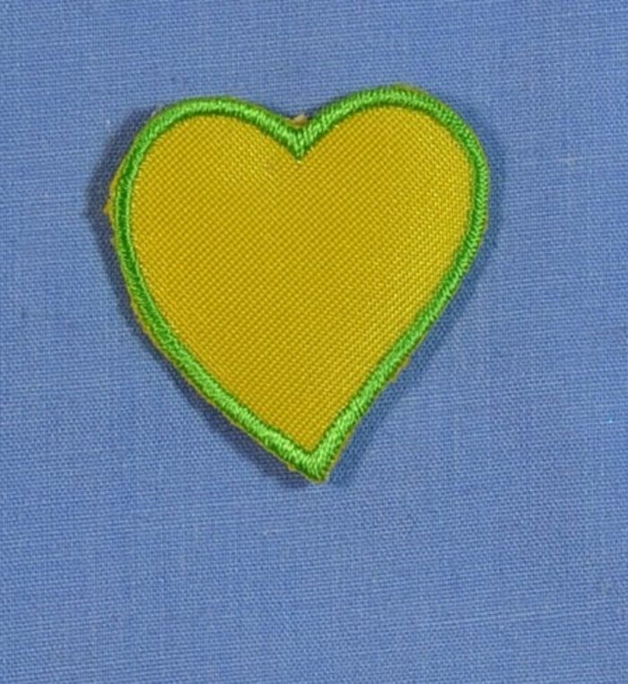 Yellow Satin Heart Motif