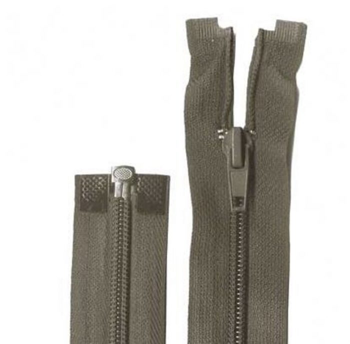 40cm Grey Open End Zip